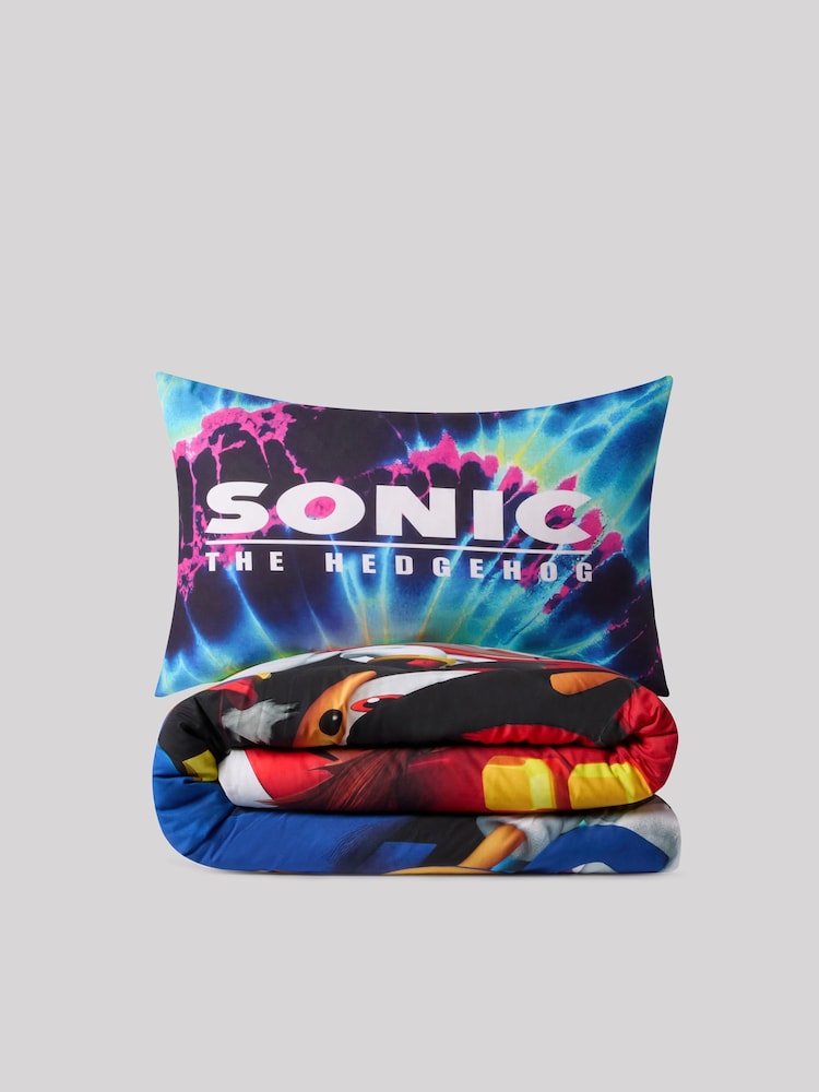 Multi Sonic the Hedgehog 100% Cotton Single Duvet Cover and Pillowcase Set - Image 10 of 11