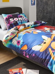 Multi Sonic the Hedgehog 100% Cotton Single Duvet Cover and Pillowcase Set - Image 2 of 11
