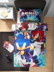 Multi Sonic the Hedgehog 100% Cotton Single Duvet Cover and Pillowcase Set - Image 3 of 11