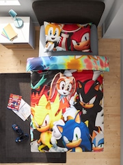 Multi Sonic the Hedgehog 100% Cotton Single Duvet Cover and Pillowcase Set - Image 7 of 11