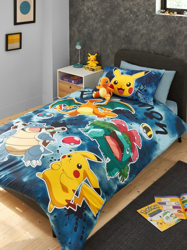 Постельный комплект из 100% хлопка в стиле граффити Pokemon - Изображение 1 из 10