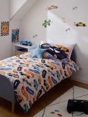 Hot Wheels Reversible Polycotton Single Duvet Cover and Pillowcase Set - Изображение 2 из 8