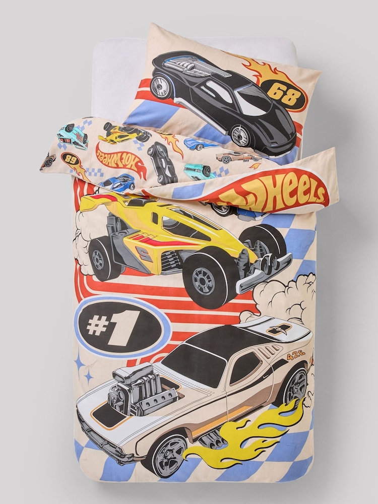 Hot Wheels Reversible Polycotton Single Duvet Cover and Pillowcase Set - Image 7 of 8