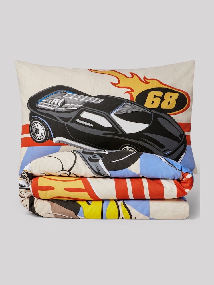 Hot Wheels Reversible Polycotton Single Duvet Cover and Pillowcase Set - Изображение 8 из 8 Hot Wheels Reversible Polycotton Single Duvet Cover and Pillowcase Set - Изображение 8 из 8