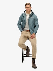 Superdry Stormy Blue Hooded Soft Shell Trekker Jacket - Image 3 of 6