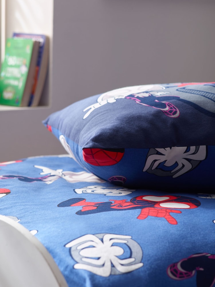 Blue Disney Spidey Supersoft Brushed 100% Cotton Duvet Cover and Pillowcase Set - Image 5 of 8