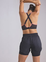 Black High Waisted Dry Tech 2-in-1 Sport Shorts - Image 3 of 7