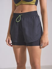 Black High Waisted Dry Tech 2-in-1 Sport Shorts - Image 4 of 7