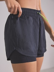 Black High Waisted Dry Tech 2-in-1 Sport Shorts - Image 5 of 7