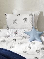 White Disney Marvel Avengers 100% Cotton Duvet Cover and Pillowcase Set - Image 2 of 7