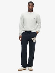 Superdry Eclipse Navy 100% Cotton Vintage Athletic Joggers - Image 1 of 6