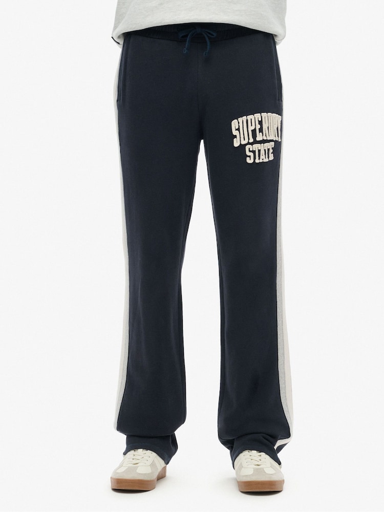 Superdry Eclipse Navy 100% Cotton Vintage Athletic Joggers - Image 3 of 6