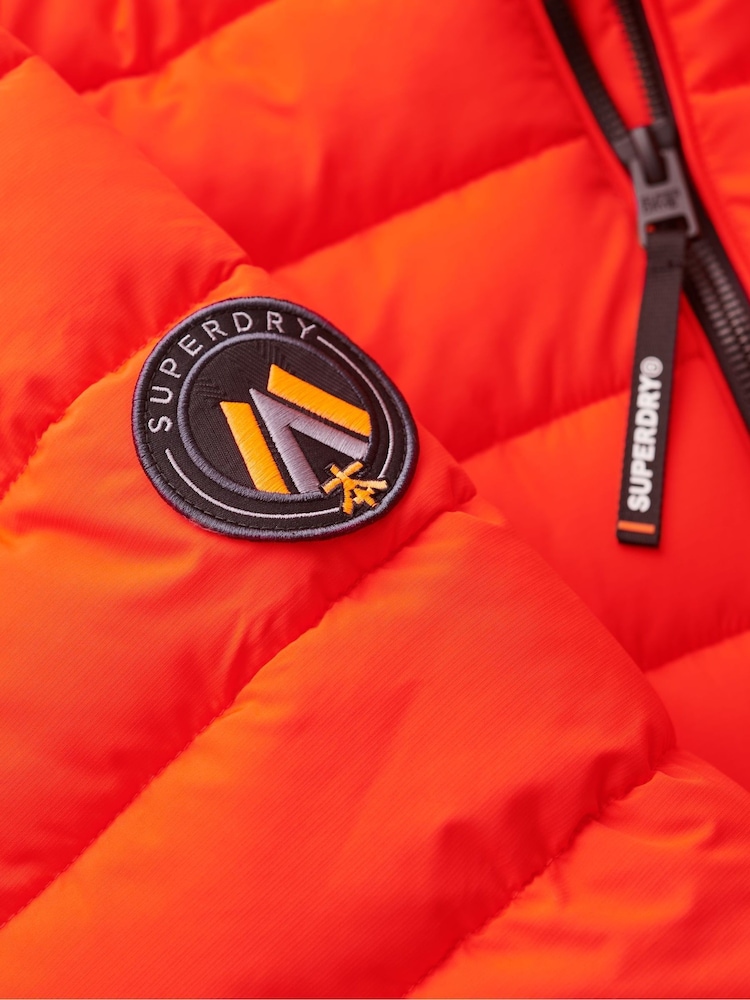Superdry Flame Orange Fuji Emb Padded Jacket - Image 3 of 3