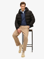 Superdry Black Hooded Sports Water-Repellent Puffer Coat Jacket - Image 3 of 6