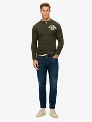 Superdry Green Grandad Vintage Athletic Long Sleeve 100% Cotton T-Shirt - Image 2 of 6