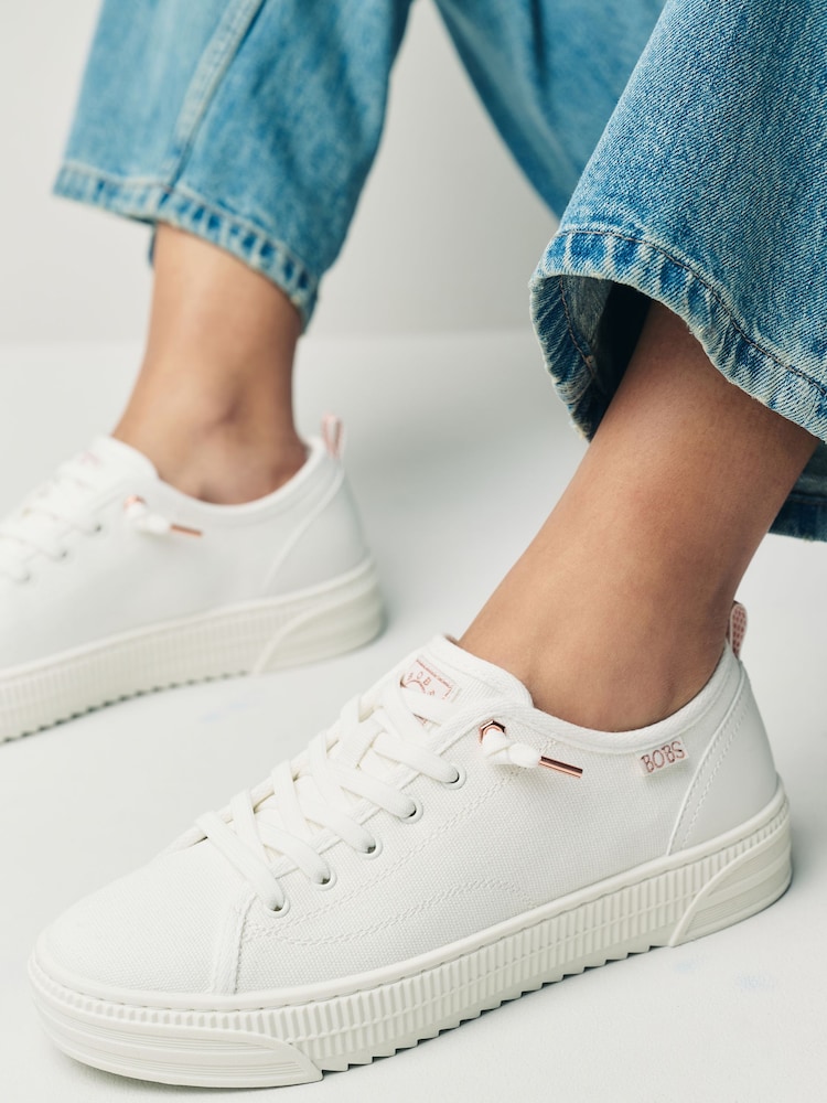 Skechers Cream Bobs Copa Trainers - Image 2 of 5