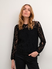 Cream Kit Long Sleeve Lace Blouse - Image 1 of 6