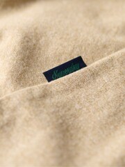 Superdry Brown Fleck Marl 100% Cotton Essential Logo Long Sleeve Top - Image 5 of 6
