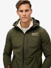 Superdry Army Khaki Hooded Soft Shell Trekker Jacket - Image 2 of 5