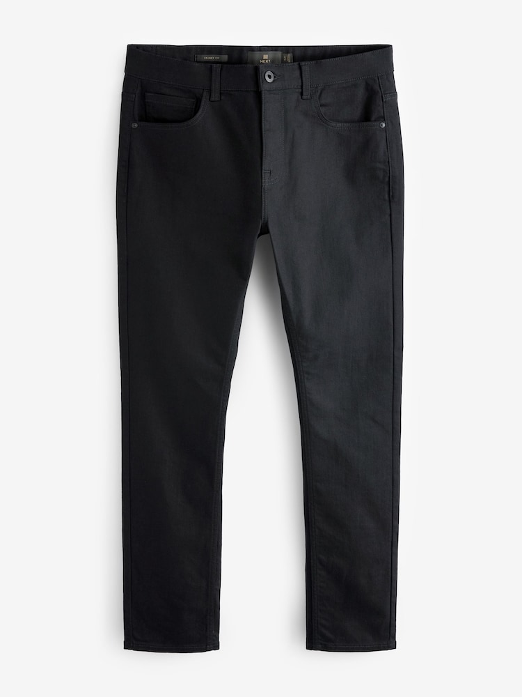 Black Solid Skinny Fit Forever Colour Classic Stretch Jeans - Image 7 of 10