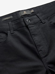 Black Solid Single Skinny Fit Classic Stretch Jeans - Image 8 of 10