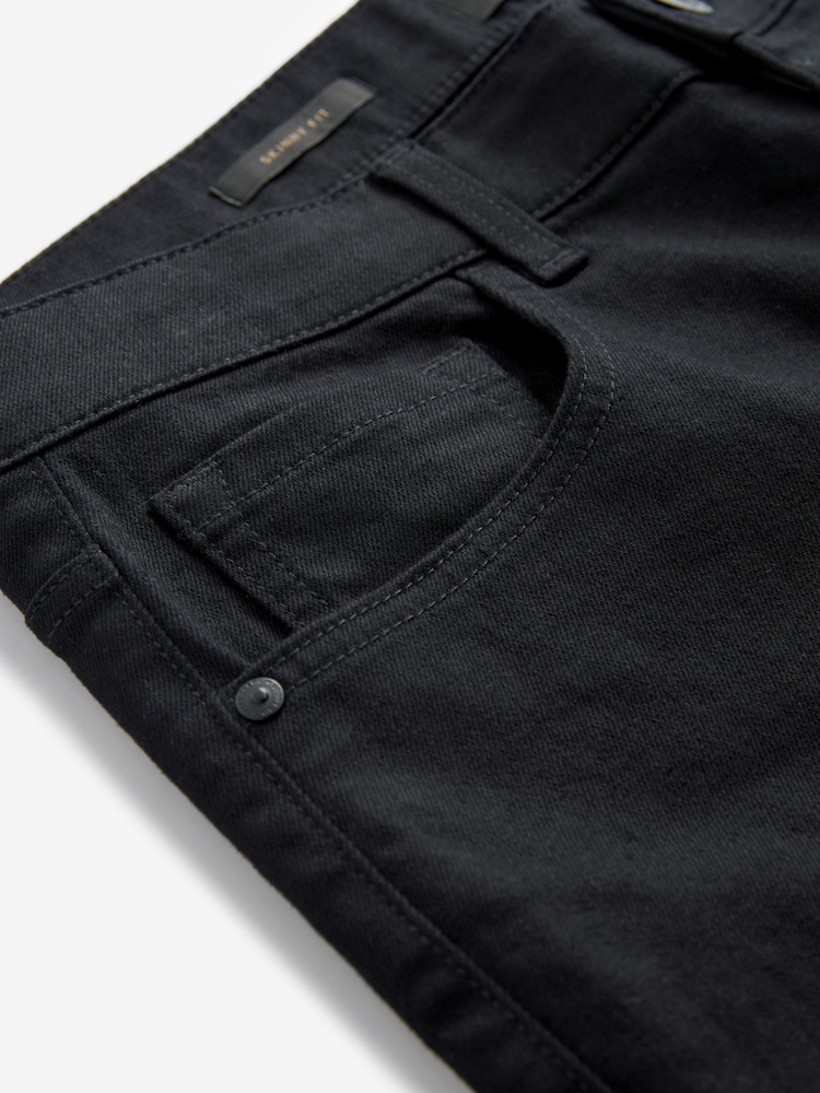 Black Solid Skinny Fit Forever Colour Classic Stretch Jeans - Image 9 of 10