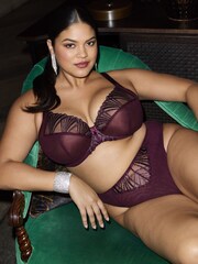 Elomi Purple Brazilian Reja Knickers - Image 1 of 6
