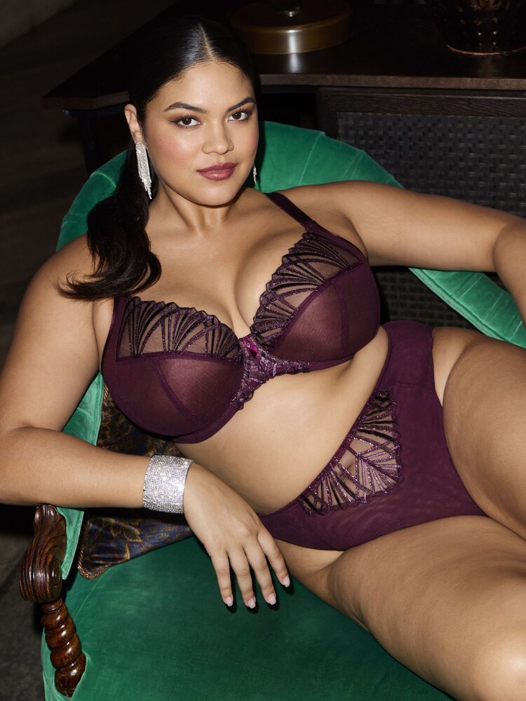 Elomi Purple Brazilian Reja Knickers - Image 1 of 6 Elomi Purple Brazilian Reja Knickers - Image 1 of 6