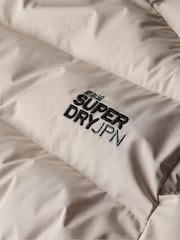 Superdry Grey Hooded Sports Water-Repellent Puffer Coat Jacket - Image 6 of 6