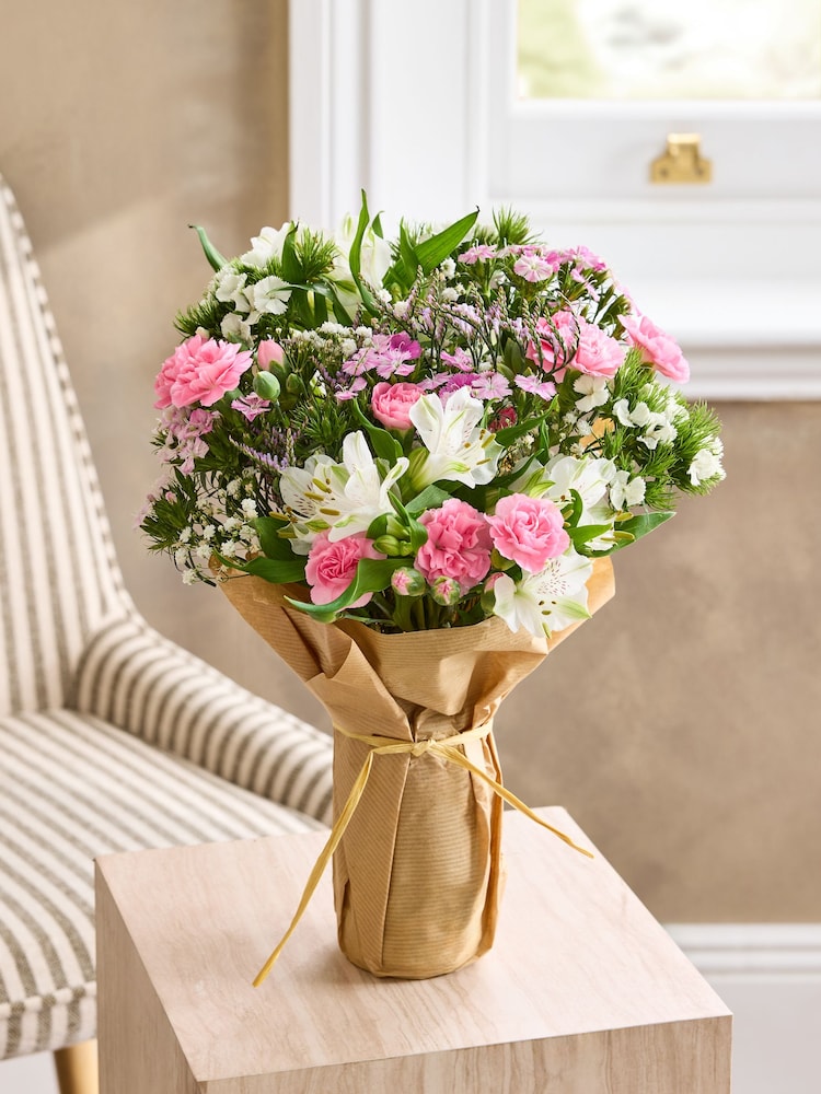Pastel Posy Arrangement in Glass Jar - Image 1 of 5