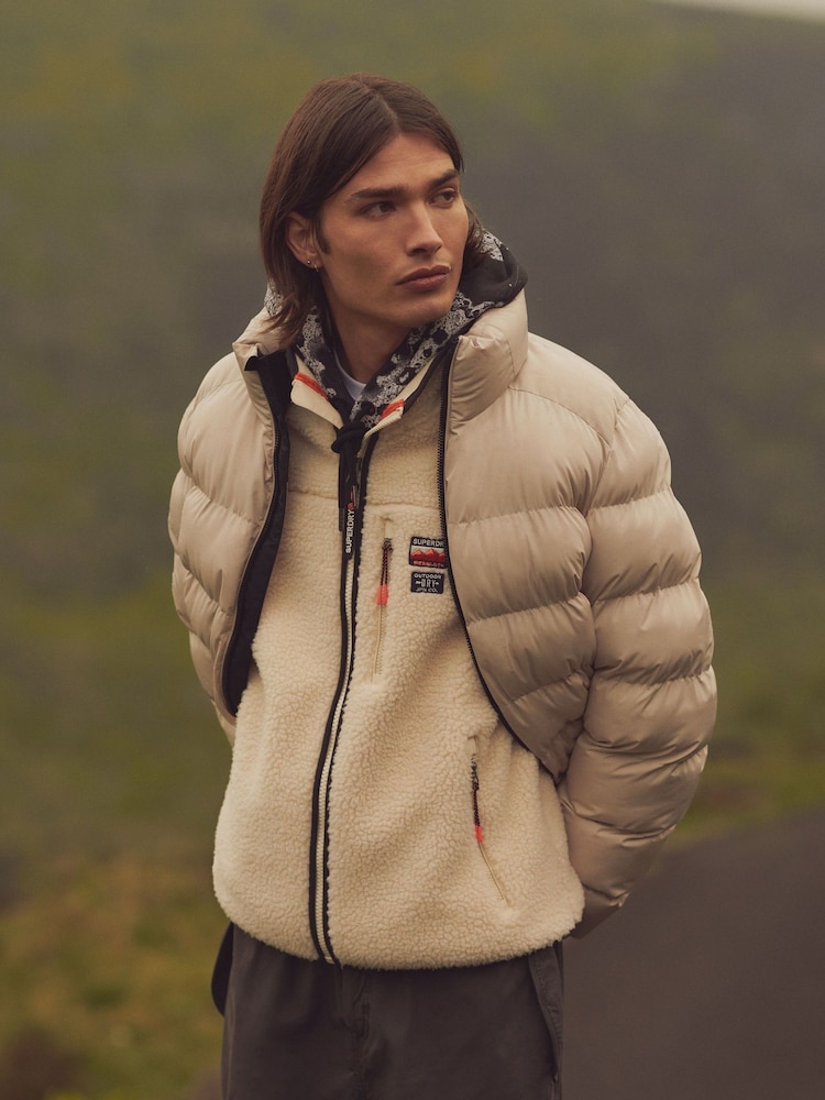Superdry Chateau Gray Sports Puffer Jacket - Image 3 of 9