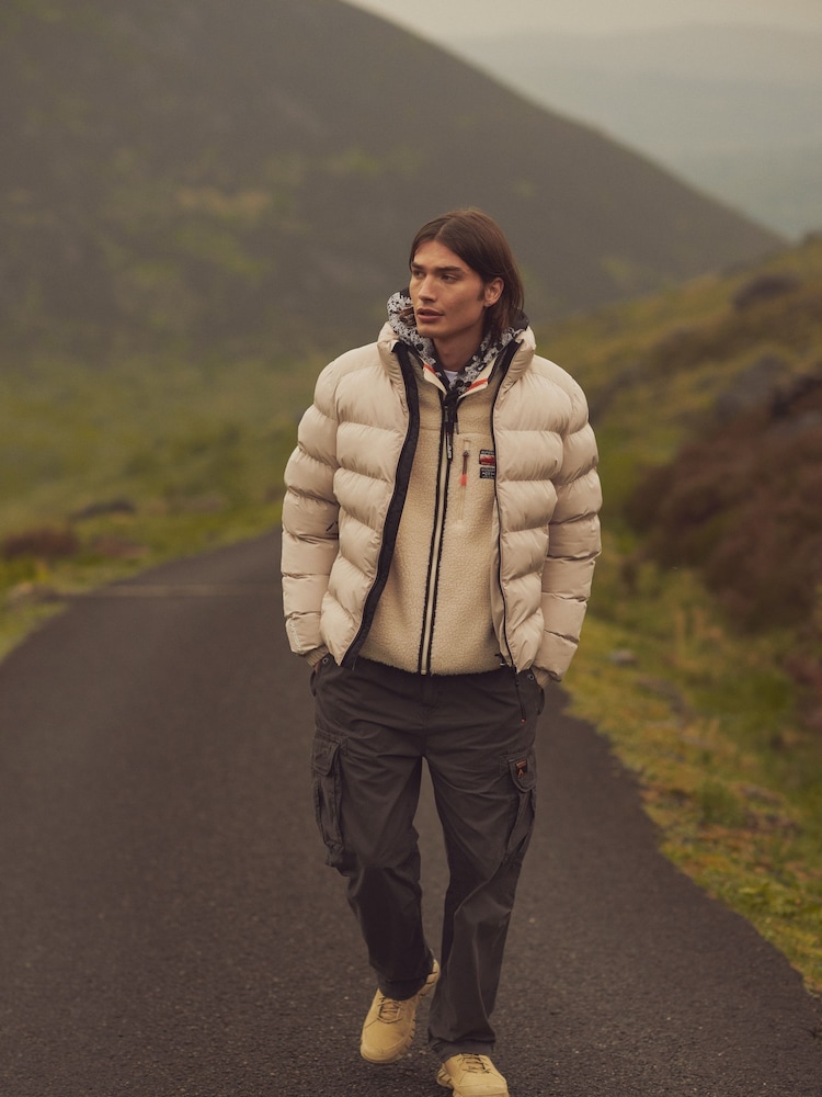 Superdry Chateau Gray Sports Puffer Jacket - Image 4 of 9