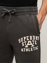 Superdry Washed Black 100% Cotton Vintage Athletic Joggers - Image 3 of 6