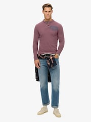 Superdry Burg Grandad Vintage Athletic Long Sleeve 100% Cotton T-Shirt - Image 4 of 5