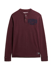 Superdry Burg Grandad Vintage Athletic Long Sleeve 100% Cotton T-Shirt - Image 5 of 5