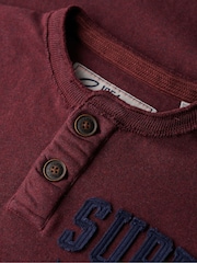 Burg - Superdry Grandad Vintage Athletic Mânecă lungă 100% Bumbac Tricou - Imaginea 7 din 7