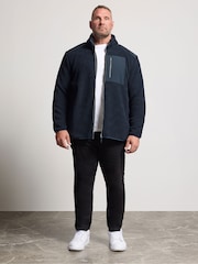BadRhino Big & Tall Blue Borg Lined Zip Through Jacket - Image 2 of 6