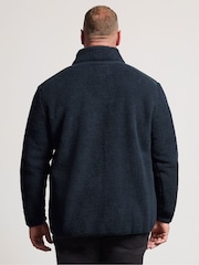 BadRhino Big & Tall Blue Borg Lined Zip Through Jacket - Image 3 of 6