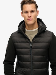 Schwarz - Superdry – Storm Fleece-Bomberjacke mit Kapuze - Bild 3 von 5