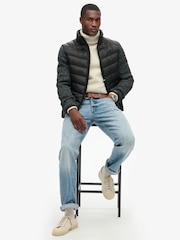 Superdry Black Storm Knit Hybrid Padded Jacket - Image 2 of 7