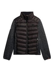 Superdry Black Storm Knit Hybrid Padded Jacket - Image 5 of 7