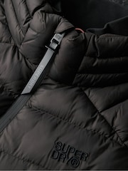 Superdry Black Storm Knit Hybrid Padded Jacket - Image 6 of 7