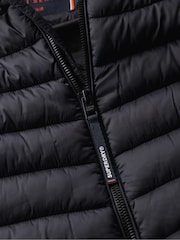 Superdry Eclipse Navy Hooded Fuji Sport Padded Coat Jacket - Image 7 of 7