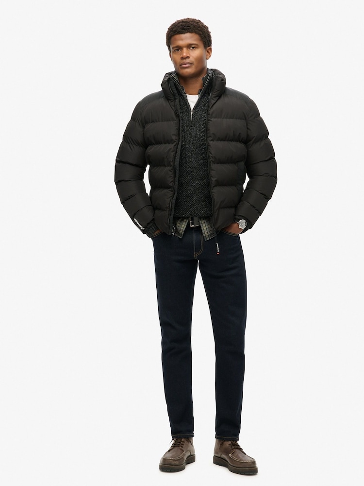 Superdry Black Sports Puffer Jacket - Image 2 of 5