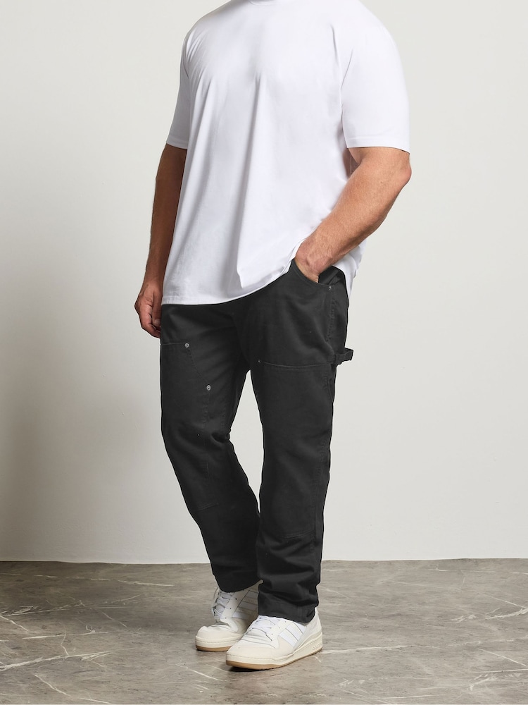 BadRhino Big & Tall Black Carpenter Denim Jeans - Image 1 of 4 BadRhino Big & Tall Black Carpenter Denim Jeans - Image 1 of 4
