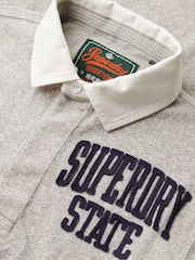 Grau - Superdry – Vintage Athletic – Rugby-Shirt in entspannter Passform - Bild 5 von 5