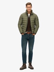 Superdry Dusty Olive Green Fuji Emb Padded Jacket - Image 2 of 4