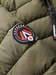 Superdry Dusty Olive Green Fuji Emb Padded Jacket - Image 4 of 4