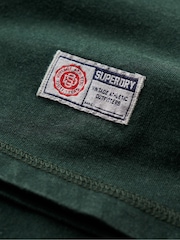 Зеленый - Superdry 100% Cotton Vintage Athletic Long Sleeve Striped T-Shirt - Image 4 of 5