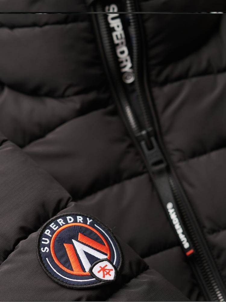 Superdry Black Fuji Emb Padded Jacket - Image 8 of 8